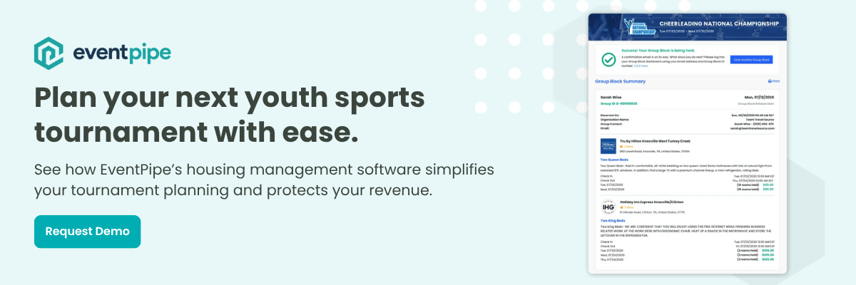 plan youth sports tournament
