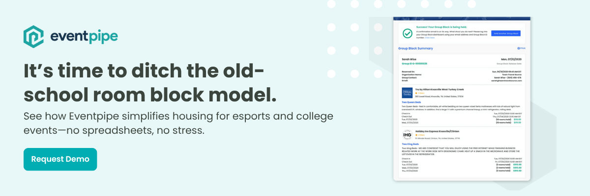 7 Reasons Traditional Hotel Room Block Management Fails for Esports and College Events (1)